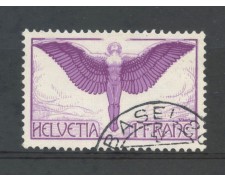 1924/36 - SVIZZERA - 1 FR. POSTA AEREA - ICARO POSTA AEREA - USATO - LOTTO/30672