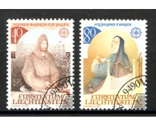 1983 - LIECHTENSTEIN - LOTTO/41347US - EUROPA 2v. - USATI 1983 - LIECHTENSTEIN - LOTTO/41347US - EUROPA 2v. - USATI