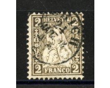 1867/78 - LOTTO/40615 - SVIZZERA - 2 CENT. BRUNO ROSSO - USATO 1867/78 - LOTTO/40615 - SVIZZERA - 2 CENT. BRUNO ROSSO - USATO