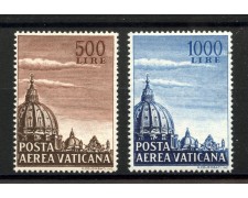 1953 - VATICANO - LOTTO/47636 - POSTA AEREA CUPOLONI 2v. - NUOVI 1953 - VATICANO - LOTTO/47636 - POSTA AEREA CUPOLONI 2v. - NUOVI