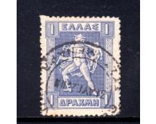 1912/22 - GRECIA - 1d. BLU MERCURIO - LOTTO/32371 1912/22 - GRECIA - 1d. BLU MERCURIO - LOTTO/32371