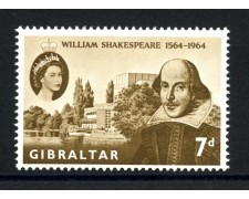 1964 - GIBILTERRA - LOTTO/38889 - WILLIAM SHAKESPEARE - NUOVO 1964 - GIBILTERRA - LOTTO/38889 - WILLIAM SHAKESPEARE - NUOVO