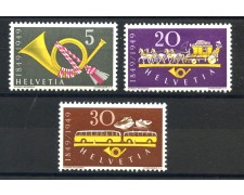 1949 - LOTTO/39393 - SVIZZERA - CENTENARIO POSTE 3v. - NUOVI 1949 - LOTTO/39393 - SVIZZERA - CENTENARIO POSTE 3v. - NUOVI