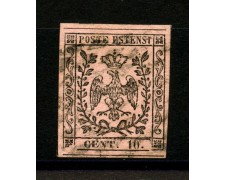 1857 - DUCATO DI MODENA - LOTTO/40217 - 10 cent. ROSA - USATO 1857 - DUCATO DI MODENA - LOTTO/40217 - 10 cent. ROSA - USATO