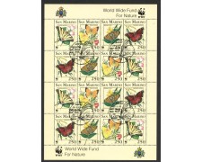1993 - SAN MARINO - LOTTO/42980 - FARFALLE 4v. - MIIFOGLIO DI 4 SERIE -  USATO