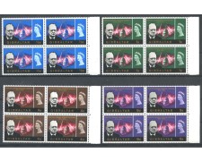 1966 - GIBILTERRA - LOTTO/38891 - WINSTON CHURCHILL 4v. - QUARTINE NUOVI 1966 - GIBILTERRA - LOTTO/38891 - WINSTON CHURCHILL 4v. - QUARTINE NUOVI