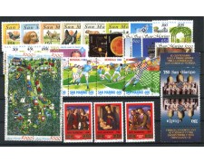 1994 - SAN MARINO - LOTTO/42981 - ANNATA COMPLETA 33 v. + 2 FOGLIETTI NUOVI