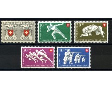 1950 - LOTTO/39401 - SVIZZERA - PRO PATRIA 5v. - NUOVI 1950 - LOTTO/39401 - SVIZZERA - PRO PATRIA 5v. - NUOVI
