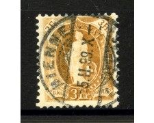 1882/904 - SVIZZERA - LOTTO/40633 - 3 FRANCHI BISTRO ARANCIO ALLEGORIA - USATO 1882/904 - SVIZZERA - LOTTO/40633 - 3 FRANCHI BISTRO ARANCIO ALLEGORIA - USATO