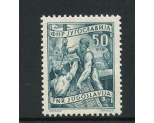 1951 - JUGOSLAVIA - LOTTO/42709 - 50 d. VERDE AZZURRO ATTIVITA' INDUSTRIALI - NUOVO