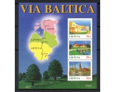 Lithuania 1995 Via Baltica - Souvenir Sheet, Mint - LOTTO/35939 Lithuania 1995 Via Baltica - Souvenir Sheet, Mint - LOTTO/35939