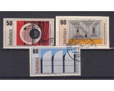 1983 - GERMANIA FEDERALE - W.GROPIUS 3v. - USATI 1983 - GERMANIA FEDERALE - W.GROPIUS 3v. - USATI