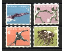 1958 - LIECHTENSTEIN - LOTTO/40942 - SPORT DIVERSI 4 v. - NUOVI 1958 - LIECHTENSTEIN - LOTTO/40942 - SPORT DIVERSI 4 v. - NUOVI