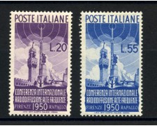 1954 - REPUBBLICA - LOTTO/38675 - RADIODIFFUSIONE 2v. - T/L