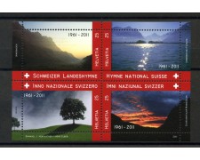 2011 - SVIZZERA - LOTTO/37780 - INNO NAZIONALE FOGLIETTO - NUOVO 2011 - SVIZZERA - LOTTO/37780 - INNO NAZIONALE FOGLIETTO - NUOVO