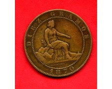 1870 - SPAGNA - LOTTO/47661 - 10 CENTIMOS RAME 1870 - SPAGNA - LOTTO/47661 - 10 CENTIMOS RAME