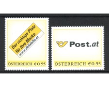 2003 - AUSTRIA - LOTTO/41971 - FRANCOBOLLI PERSONALIZZABILI  2v.- NUOVO