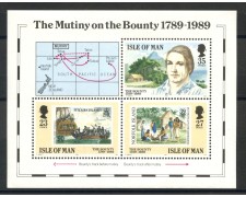 1989 - ISOLA DI MAN - AMMUTINAMENTO DEL BOUNTY - FOGLIETTO NUOVO - LOTTO/36016 1989 - ISOLA DI MAN - AMMUTINAMENTO DEL BOUNTY - FOGLIETTO NUOVO - LOTTO/36016