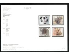 2015 - SVIZZERA - LOTTO/37870F - ANIMALI DOMESTICI 4v. - NUOVI - FOLDER