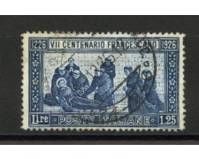 1926 - LOTTO/37986 - REGNO D'ITALIA - 1,25 S. FRANCESCO - USATO 1926 - LOTTO/37986 - REGNO D'ITALIA - 1,25 S. FRANCESCO - USATO