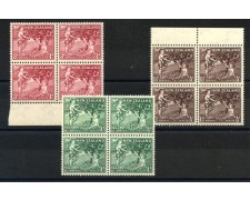 1956 - NUOVA ZELANDA - LOTTO/38933Q - PRO INFANZIA 3v. - NUOVI QUARTINE 1956 - NUOVA ZELANDA - LOTTO/38933Q - PRO INFANZIA 3v. - NUOVI QUARTINE