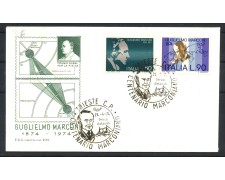 1974 - REPUBBLICA - LOTTO/39123 - GUGLIELMO MARCONI - BUSTA FDC 1974 - REPUBBLICA - LOTTO/39123 - GUGLIELMO MARCONI - BUSTA FDC