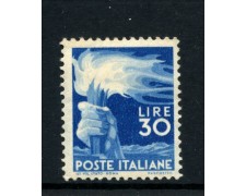 1945 - REPUBBLICA - LOTTO/43331 - 30 LIRE AZZURRO DEMOCRATICA - LINGUELLATO 1945 - REPUBBLICA - LOTTO/43331 - 30 LIRE AZZURRO DEMOCRATICA - LINGUELLATO