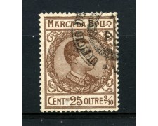 1905/11 - REGNO - MARCA DA BOLLO DA 25 CENT. OLTRE 2/10 - LOTTO/32452 1905/11 - REGNO - MARCA DA BOLLO DA 25 CENT. OLTRE 2/10 - LOTTO/32452