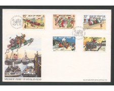 1990 - ISOLA DI MAN - LOTTO/41842 - CARTOLINE D'EPOCA 5v. - BUSTA FDC 1990 - ISOLA DI MAN - LOTTO/41842 - CARTOLINE D'EPOCA 5v. - BUSTA FDC