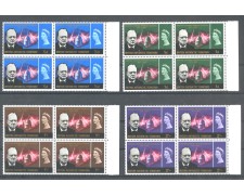 1966 - ANTARTICO BRITANNICO - LOTTO/38909 - WINSTON CHURCHILL 4v. - QUARTINE NUOVI 1966 - ANTARTICO BRITANNICO - LOTTO/38909 - WINSTON CHURCHILL 4v. - QUARTINE NUOVI