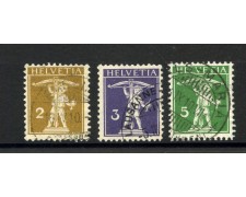 1909 - SVIZZERA - LOTTO/41664 - WALTER TELL 3V. USATI 1909 - SVIZZERA - LOTTO/41664 - WALTER TELL 3V. USATI