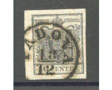 1850 - LOMBARDO VENETO - LOTTO/40467 - 10 CENTESIMI NERO - USATO PADOVA