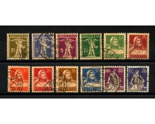 1924/28 - SVIZZERA - LOTTO/41667 - POSTA ORDINARIA 12v. - USATI