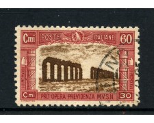 1926 - REGNO - LOTTO/43340 - 60+30 CENT. PREVIDENZA M.V.S.N - USATO 1926 - REGNO - LOTTO/43340 - 60+30 CENT. PREVIDENZA M.V.S.N - USATO