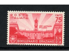 1936 - REGNO - LOTTO/48497 - 75 CENT. BIMILLENARIO DI ORAZIO - NUOVO 1936 - REGNO - LOTTO/48497 - 75 CENT. BIMILLENARIO DI ORAZIO - NUOVO
