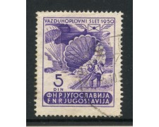 1950 - JUGOSLAVIA - LOTTO/42474 - POSTA AEREA 5 d. SETTIMANA AEREA - USATO