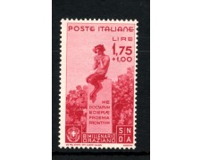 1936 - REGNO - LOTTO/48500 - 1,75 +1 Lira BIMILLENARIO DI ORAZIO - NUOVO 1936 - REGNO - LOTTO/48500 - 1,75 +1 Lira BIMILLENARIO DI ORAZIO - NUOVO