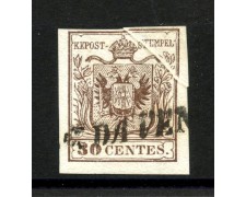 1851 - LOMBARDO VENETO - LOTTO/40475 - 30 Centesimi  BRUNO CHIARO - USATO DA VENEZIA