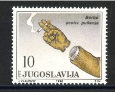 1990 - JUGOSLAVIA - LOTTO/38532 - LOTTA AL TABAGISMO - NUOVO 1990 - JUGOSLAVIA - LOTTO/38532 - LOTTA AL TABAGISMO - NUOVO