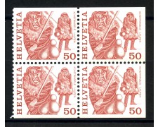 1977 - SVIZZERA - 50c. TRADIZIONI POPOLARI BLOCCO DI 4 NUOVI DA LIBRETTO - LOTTO/32176C 1977 - SVIZZERA - 50c. TRADIZIONI POPOLARI BLOCCO DI 4 NUOVI DA LIBRETTO - LOTTO/32176C