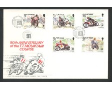 1990 - ISOLA DI MAN - LOTTO/41845 - CORSA MOTOCICLISTICA 5v. - BUSTA FDC 1990 - ISOLA DI MAN - LOTTO/41845 - CORSA MOTOCICLISTICA 5v. - BUSTA FDC