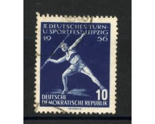 1956 - GERMANIA ORIENTALE - 10p. CAMPIONATI SPORTIVI - USATO - LOTTO/32180 1956 - GERMANIA ORIENTALE - 10p. CAMPIONATI SPORTIVI - USATO - LOTTO/32180