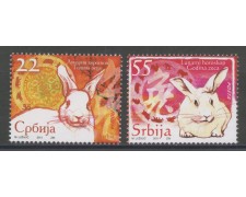 2011 - SERBIA REPUBBLICA - NUOVO ANNO CINESE 2v. - NUOVI - LOTTO/35164 2011 - SERBIA REPUBBLICA - NUOVO ANNO CINESE 2v. - NUOVI - LOTTO/35164