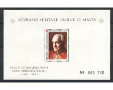 1987 - SOVRANO MILITARE DI MALTA - LOTTO/39277F - ANGELO DE MOJANA - FOGLIETTO NUOVO 1987 - SOVRANO MILITARE DI MALTA - LOTTO/39277F - ANGELO DE MOJANA - FOGLIETTO NUOVO