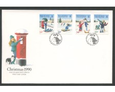 1990 - ISOLA DI MAN - LOTTO/41846 - NATALE 4v. - BUSTA FDC 1990 - ISOLA DI MAN - LOTTO/41846 - NATALE 4v. - BUSTA FDC