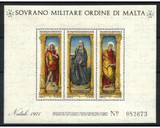 1971 - SOVRANO MILITARE DI MALTA - NATALE TRITTICO DI LIBERALE DA VERONA FOGLIETTO NUOVO - LOTTO/32240 1971 - SOVRANO MILITARE DI MALTA - NATALE TRITTICO DI LIBERALE DA VERONA FOGLIETTO NUOVO - LOTTO/32240