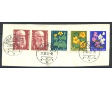 1959 - LOTTO/39429 - SVIZZERA - PRO JUVENTUTE 5v. - USATI 1959 - LOTTO/39429 - SVIZZERA - PRO JUVENTUTE 5v. - USATI