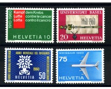 1960 - SVIZZERA - LOTTO/39433 - PROPAGANDA 4v . - NUOVI 1960 - SVIZZERA - LOTTO/39433 - PROPAGANDA 4v . - NUOVI