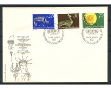 1971 - LIECHTENSTEIN - LOTTO/43549 - ESPOSIZIONE INTERPEX NEW YORK BUSTA 1971 - LIECHTENSTEIN - LOTTO/43549 - ESPOSIZIONE INTERPEX NEW YORK BUSTA