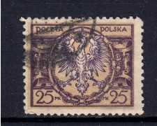 1921/1922 - POLONIA- 25m. VIOLETTO E BISTRO - USATO - LOTTO/32282 1921/1922 - POLONIA- 25m. VIOLETTO E BISTRO - USATO - LOTTO/32282